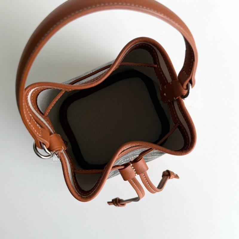 閒置新🙌🏻 Goyard 戈雅 Petit Flot Mini Bucket 迷你水桶棕色-3