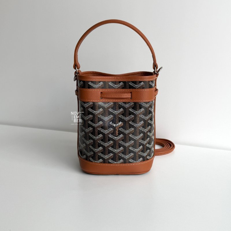 閒置新🙌🏻 Goyard 戈雅 Petit Flot Mini Bucket 迷你水桶棕色-6