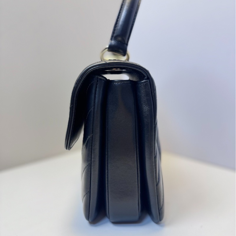 【全網最低價】 Chanel Trandy CC 羊皮V紋 手提肩背包 98新-3