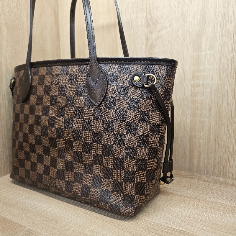 [輕巧適合每天使用尺寸☺️] LV棋盤格金釦NeverFull PM手提肩背包-2