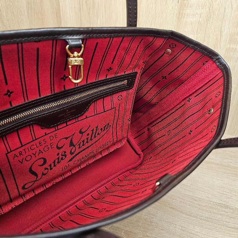 [輕巧適合每天使用尺寸☺️] LV棋盤格金釦NeverFull PM手提肩背包-10