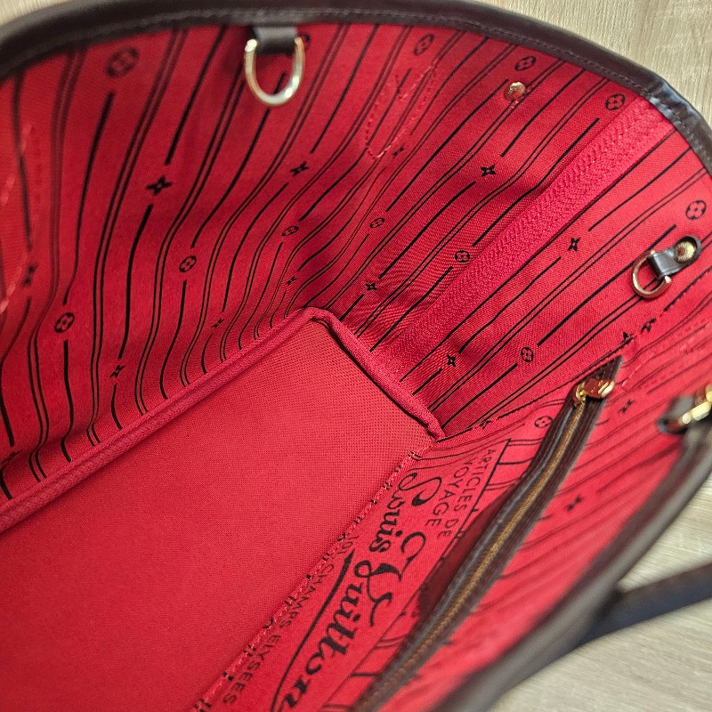 [輕巧適合每天使用尺寸☺️] LV棋盤格金釦NeverFull PM手提肩背包-14