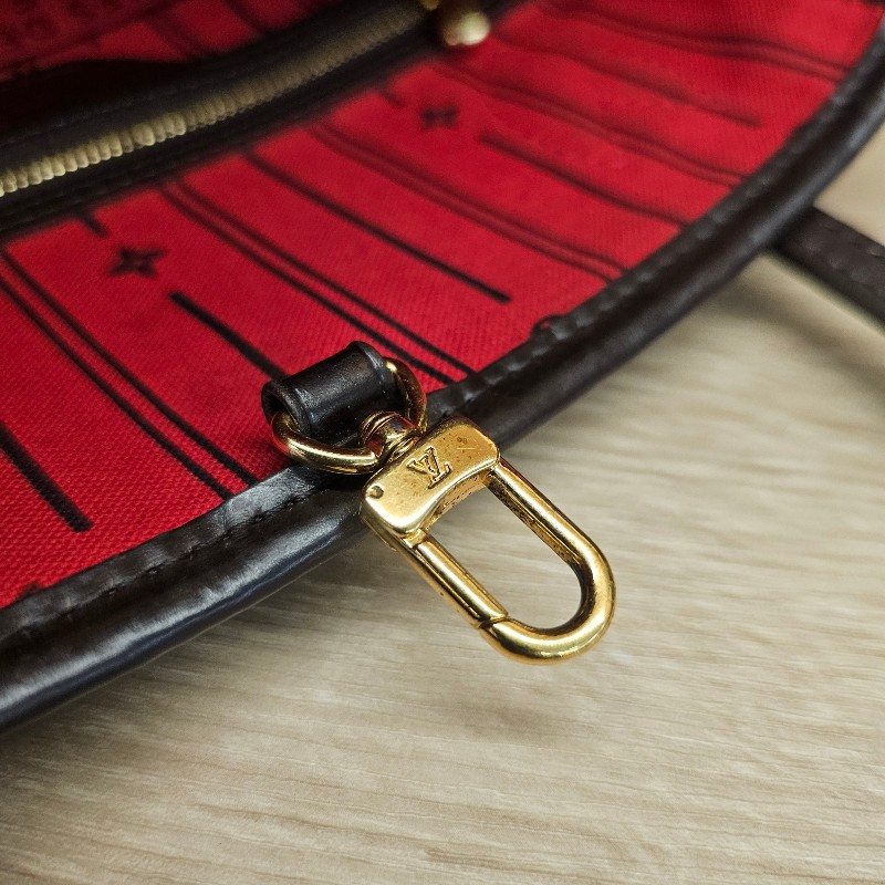 [輕巧適合每天使用尺寸☺️] LV棋盤格金釦NeverFull PM手提肩背包-21