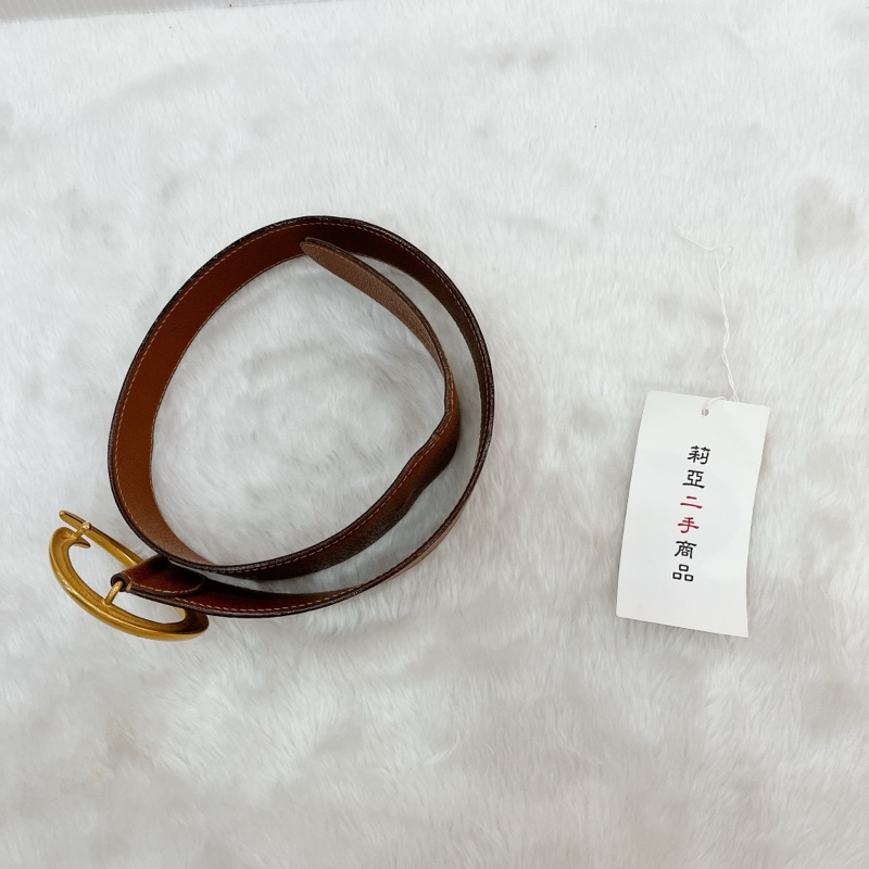 莉亞精品♡Gucci 037.19焦糖皮帶70 二手-5