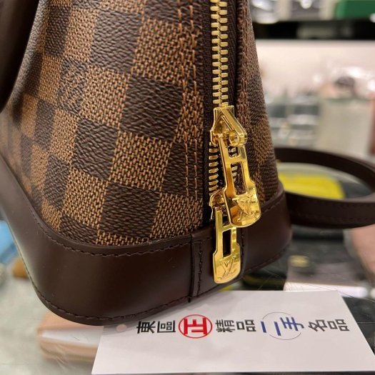 東區正精品㊣LV N41221 Alma BB 咖啡格手提包斜背包兩用包 RZ5111-5