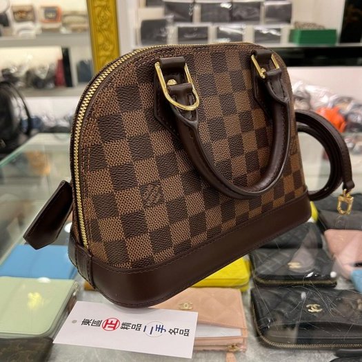 東區正精品㊣LV N41221 Alma BB 咖啡格手提包斜背包兩用包 RZ5111-6