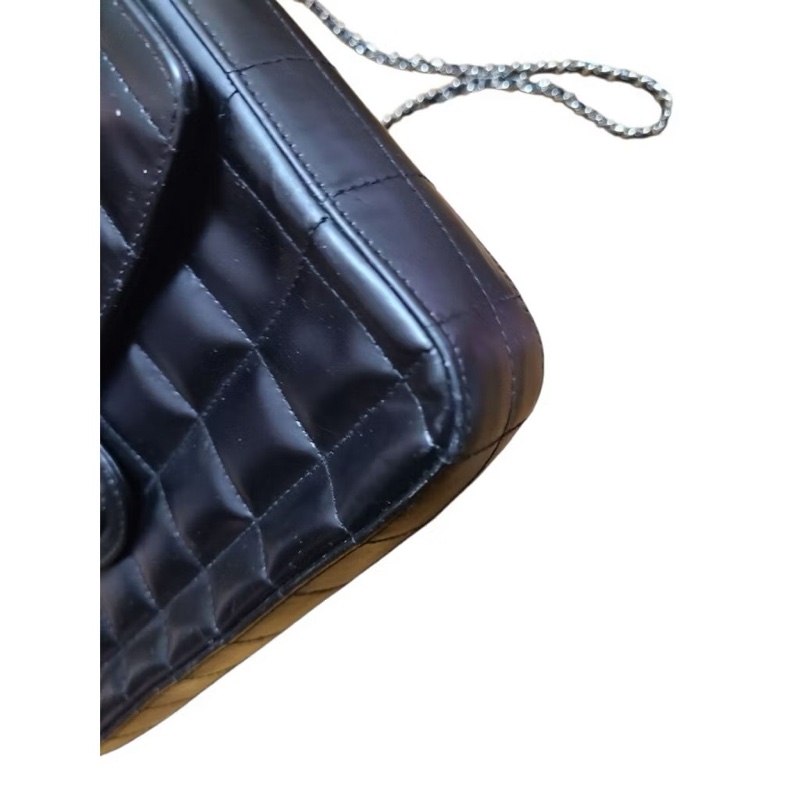 Chanel 香奈兒 Vintage 黑色銀扣 冰格包 巧克力格 老包 古董包2000-2002-2