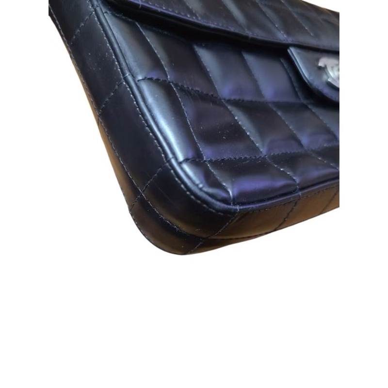 Chanel 香奈兒 Vintage 黑色銀扣 冰格包 巧克力格 老包 古董包2000-2002-3