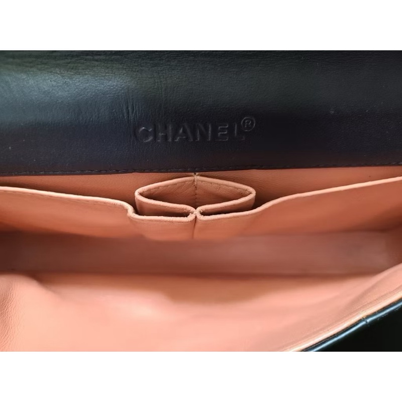 Chanel 香奈兒 Vintage 黑色銀扣 冰格包 巧克力格 老包 古董包2000-2002-5