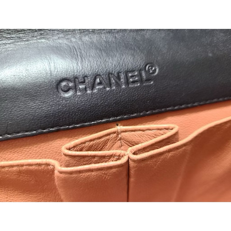 Chanel 香奈兒 Vintage 黑色銀扣 冰格包 巧克力格 老包 古董包2000-2002-6