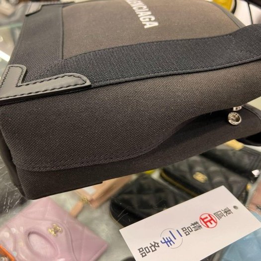 ㊣東區正精品㊣BALENCIAGA CABAS XS 390346 巴黎世家黑色帆布手提斜背包二用包RA1053-6