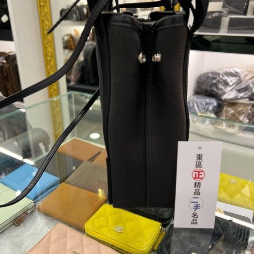 ㊣東區正精品㊣BALENCIAGA CABAS XS 390346 巴黎世家黑色帆布手提斜背包二用包RA1053-8
