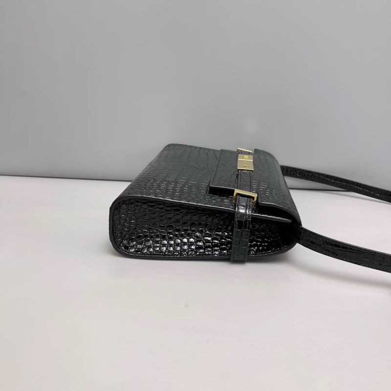 YSL聖羅蘭Manhattan小號黑金鰐魚紋曼哈頓-2