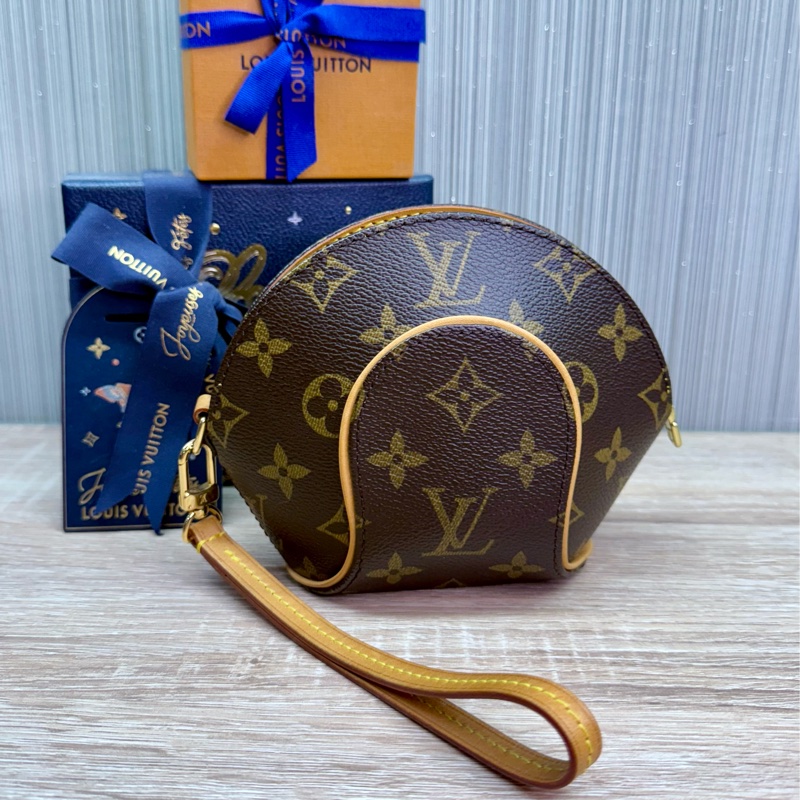 LV M51129 ELLIPSE 老花貝殼拉鍊手拿包化妝包晚宴包-2