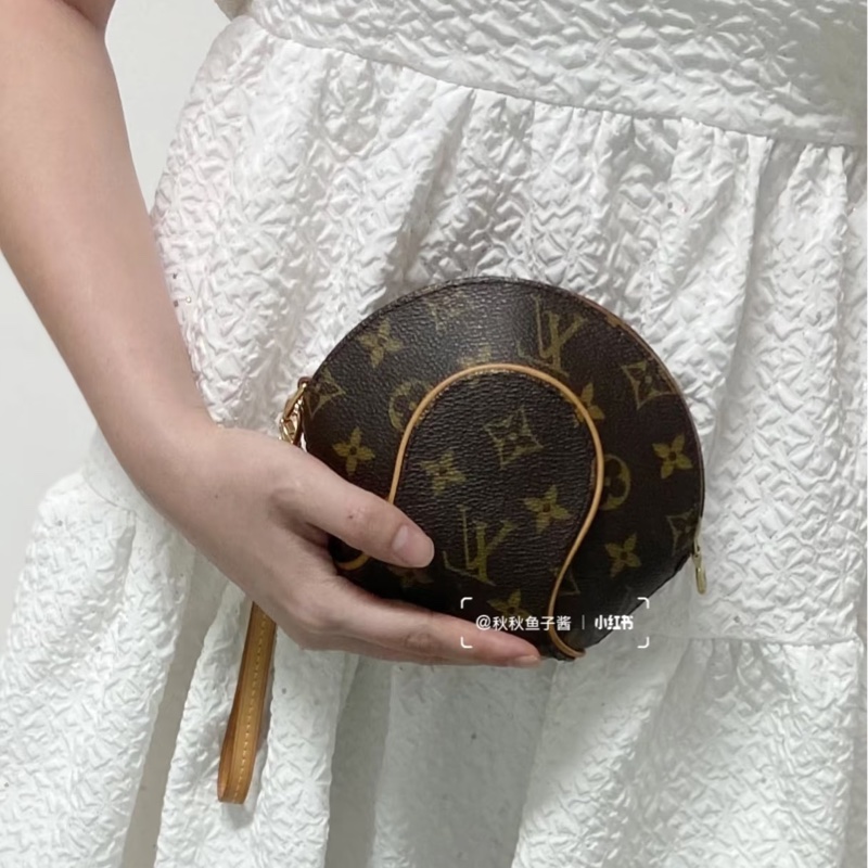 LV M51129 ELLIPSE 老花貝殼拉鍊手拿包化妝包晚宴包-18