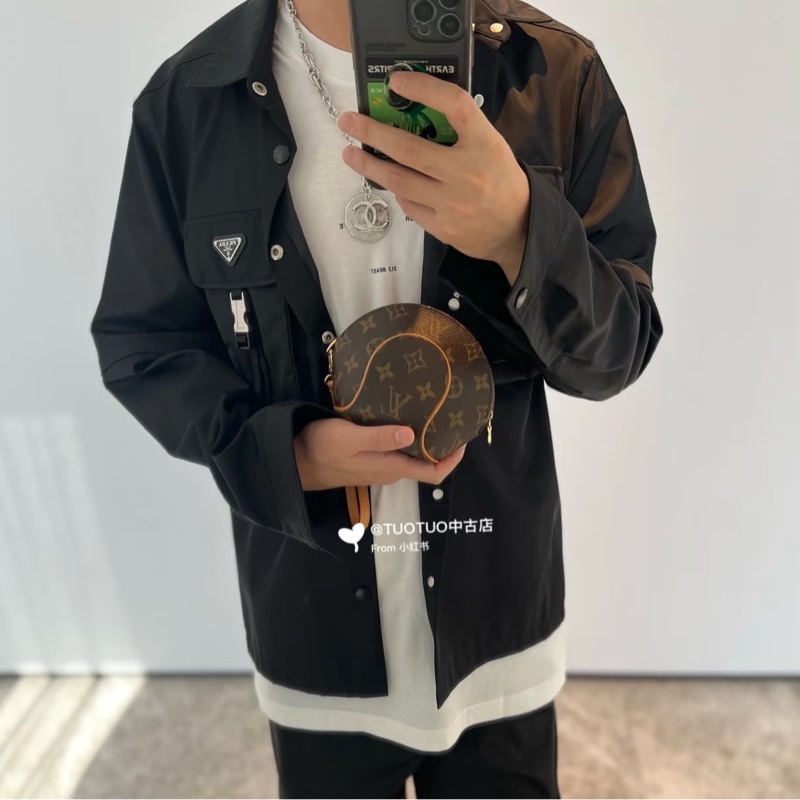 LV M51129 ELLIPSE 老花貝殼拉鍊手拿包化妝包晚宴包-19