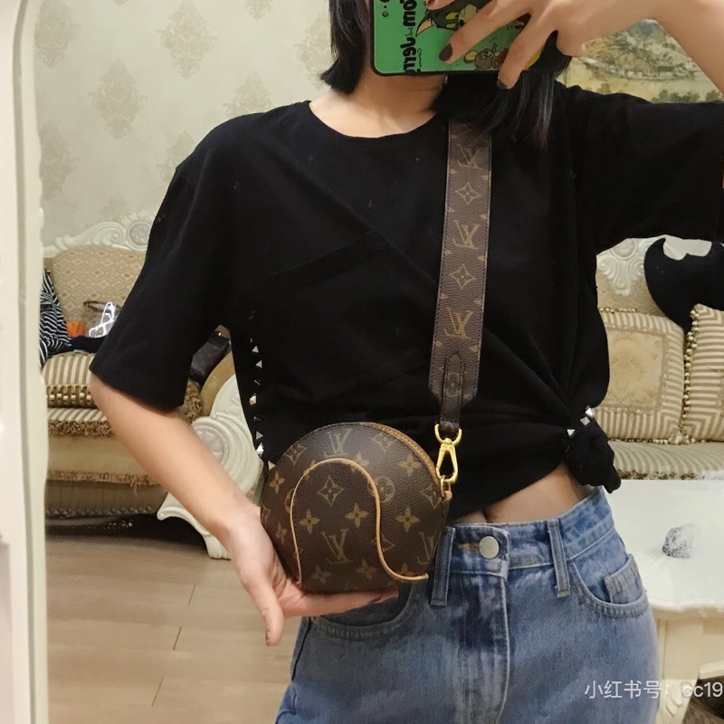 LV M51129 ELLIPSE 老花貝殼拉鍊手拿包化妝包晚宴包-21