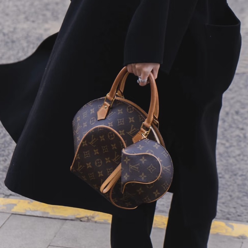 LV M51129 ELLIPSE 老花貝殼拉鍊手拿包化妝包晚宴包-24