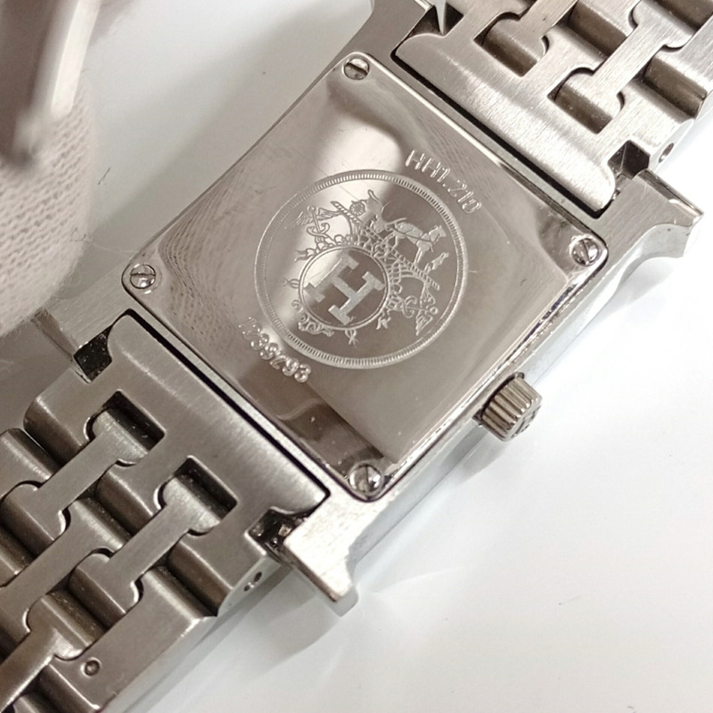 愛馬仕 HH1.210 H 手錶,石英機芯,粉紅色錶盤,腕圍:約 14 厘米,JA-26033-4