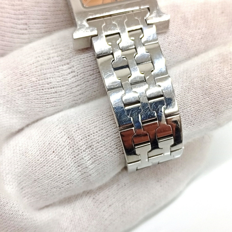 愛馬仕 HH1.210 H 手錶,石英機芯,粉紅色錶盤,腕圍:約 14 厘米,JA-26033-6