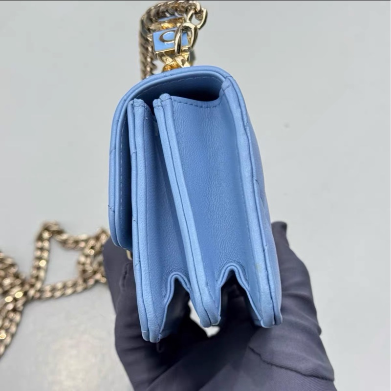 【全網最低價】 Chanel 22s 蓝色琺瑯小廢包-4