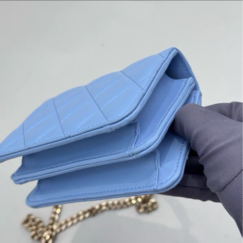 【全網最低價】 Chanel 22s 蓝色琺瑯小廢包-8