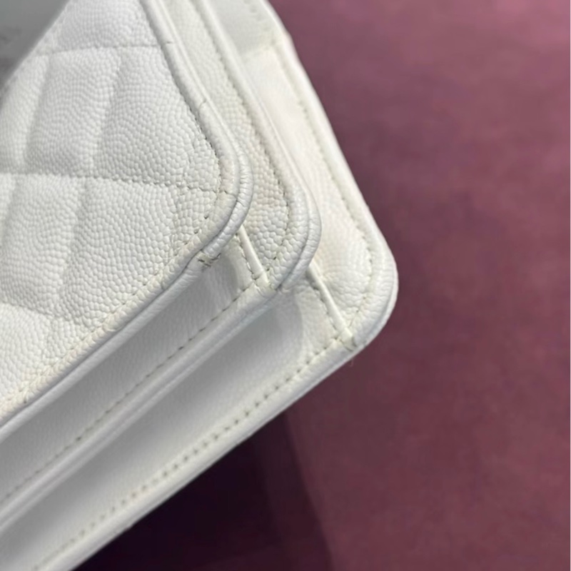 【全網最低價】 Chanel 白色琺瑯小廢包 97新-5