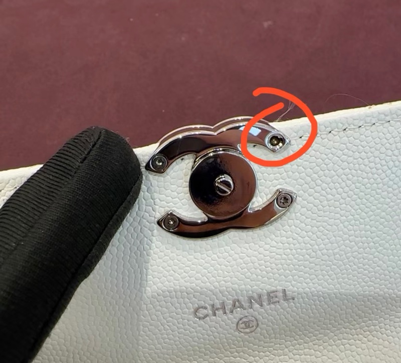 【全網最低價】 Chanel 白色琺瑯小廢包 97新-8