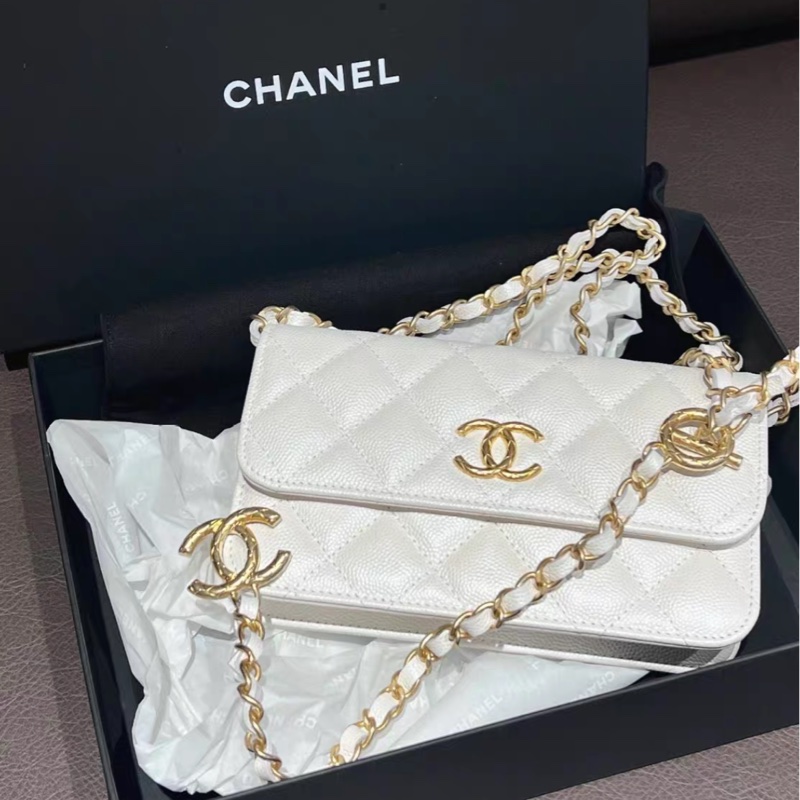 【全網最低價】 Chanel 特別款Woc 荔枝皮 98新-0