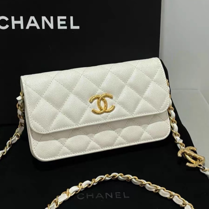 【全網最低價】 Chanel 特別款Woc 荔枝皮 98新-1