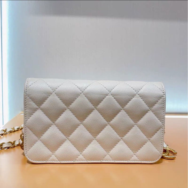 【全網最低價】 Chanel 特別款Woc 荔枝皮 98新-4