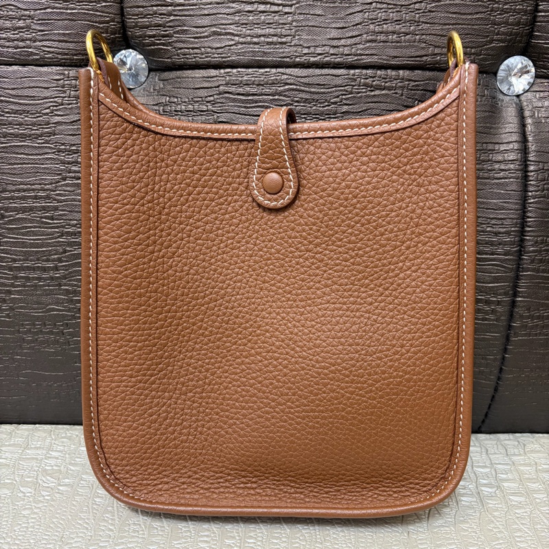 Hermes 金棕TC金釦Mini Eveylne 一代-2