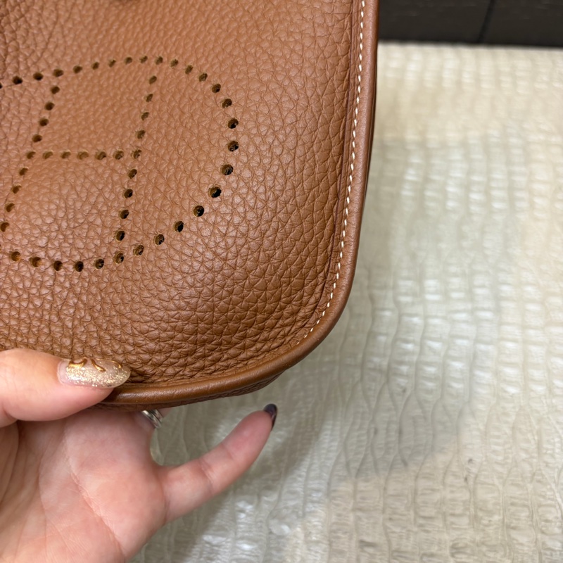 Hermes 金棕TC金釦Mini Eveylne 一代-5