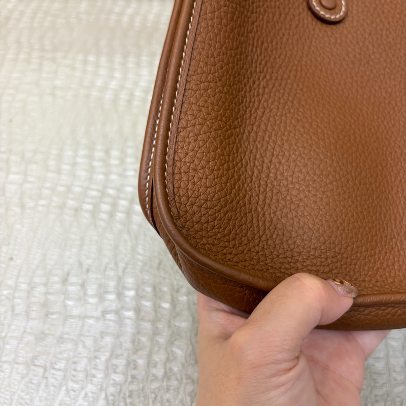 Hermes 金棕TC金釦Mini Eveylne 一代-8