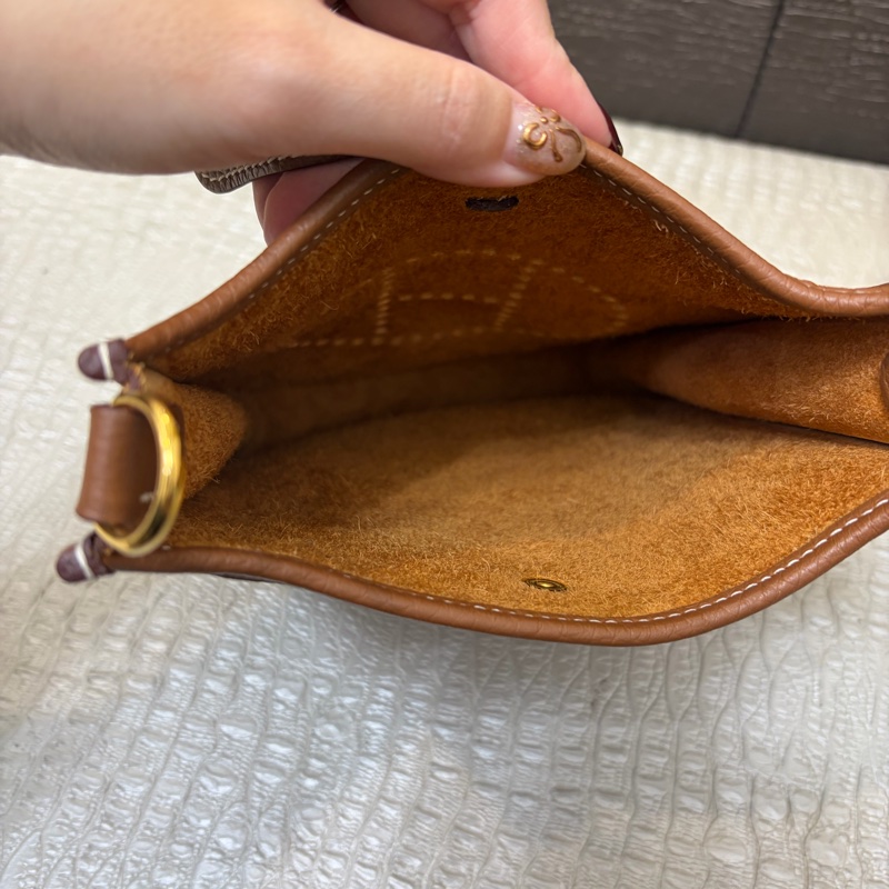 Hermes 金棕TC金釦Mini Eveylne 一代-10