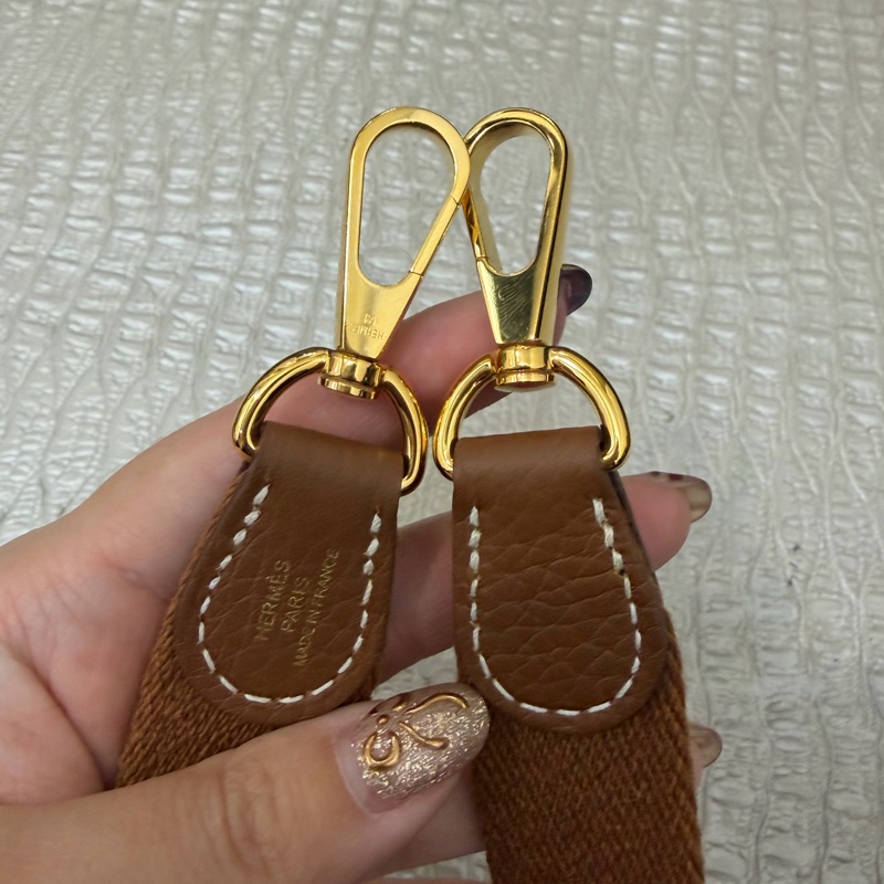 Hermes 金棕TC金釦Mini Eveylne 一代-11