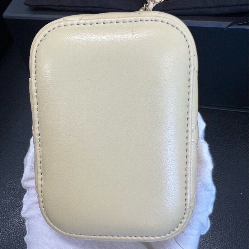 【全網最低價】Chanel金球方盒子 淡黃色 99新 原膜未撕-5