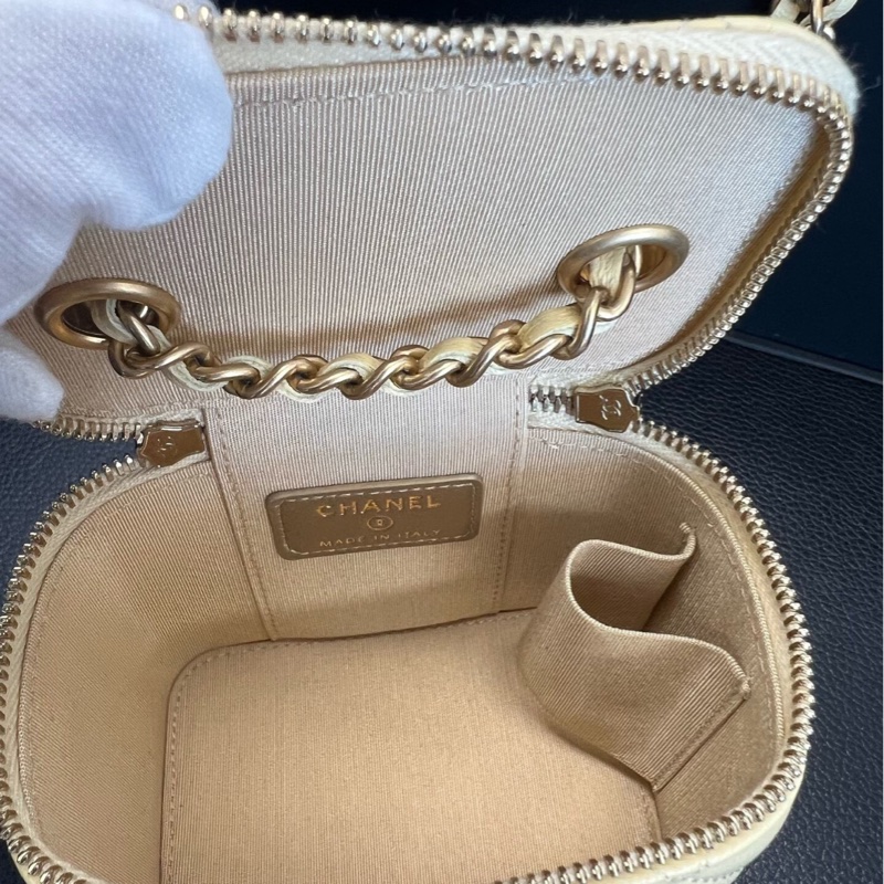 【全網最低價】Chanel金球方盒子 淡黃色 99新 原膜未撕-7