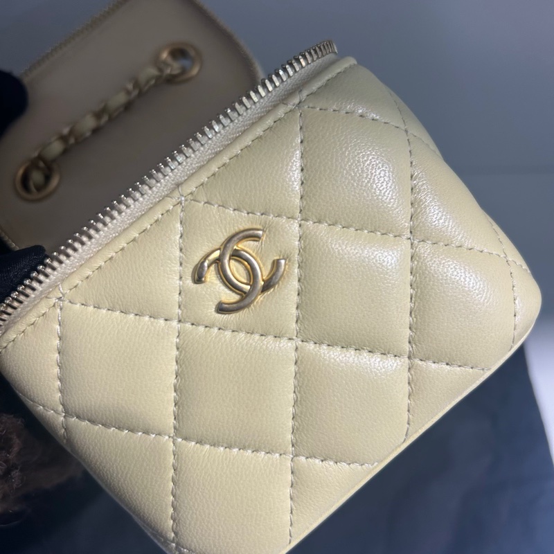 【全網最低價】Chanel金球方盒子 淡黃色 97新-3