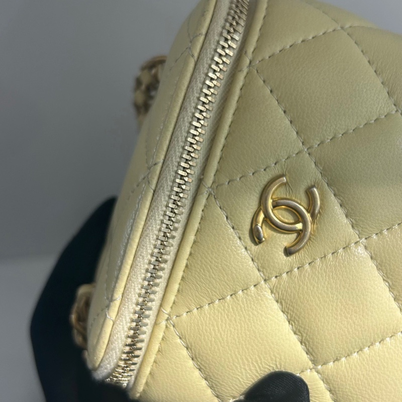 【全網最低價】Chanel金球方盒子 淡黃色 97新-4