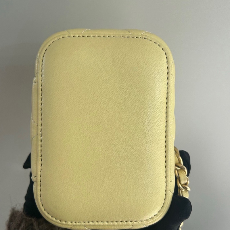 【全網最低價】Chanel金球方盒子 淡黃色 97新-7