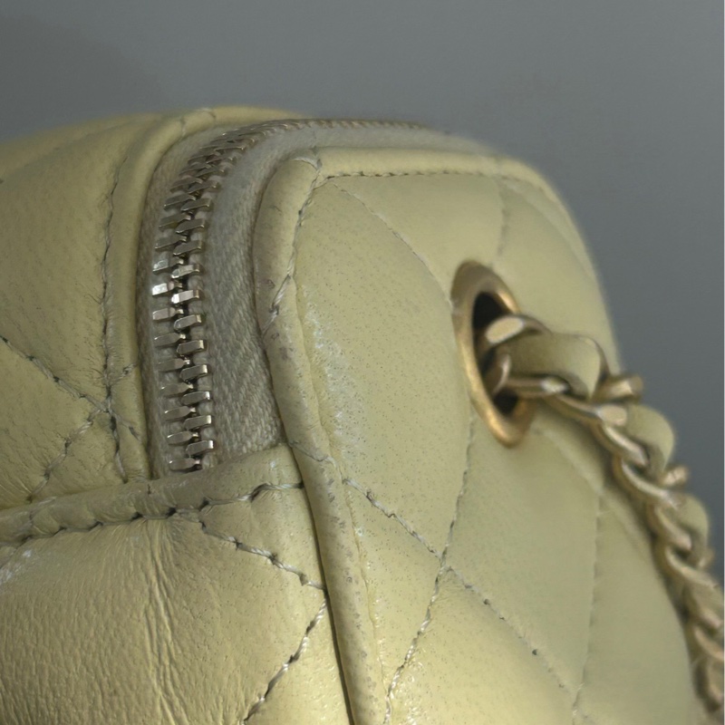 【全網最低價】Chanel金球方盒子 淡黃色 97新-10