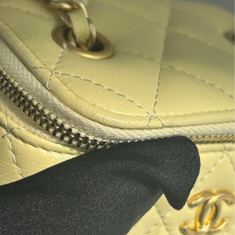 【全網最低價】Chanel金球方盒子 淡黃色 97新-11
