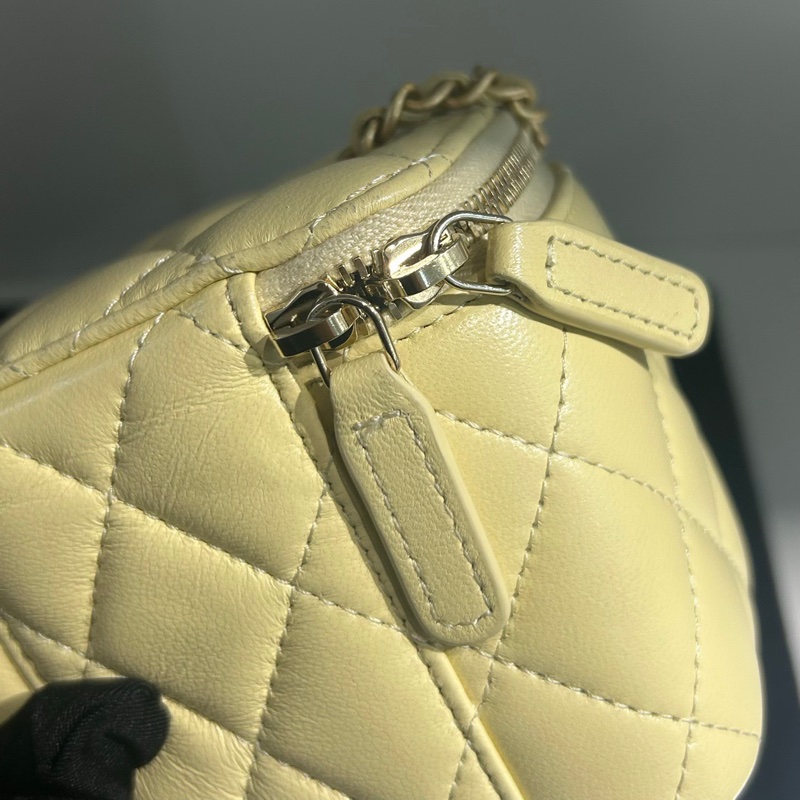 【全網最低價】Chanel金球方盒子 淡黃色 97新-13