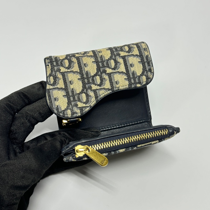 【全新品等級🎁】 Dior Saddle 經典老花短夾 (專櫃24000)-8