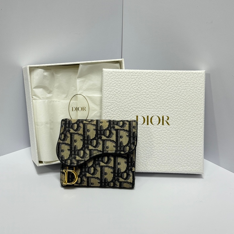 【全新品等級🎁】 Dior Saddle 經典老花短夾 (專櫃24000)-14