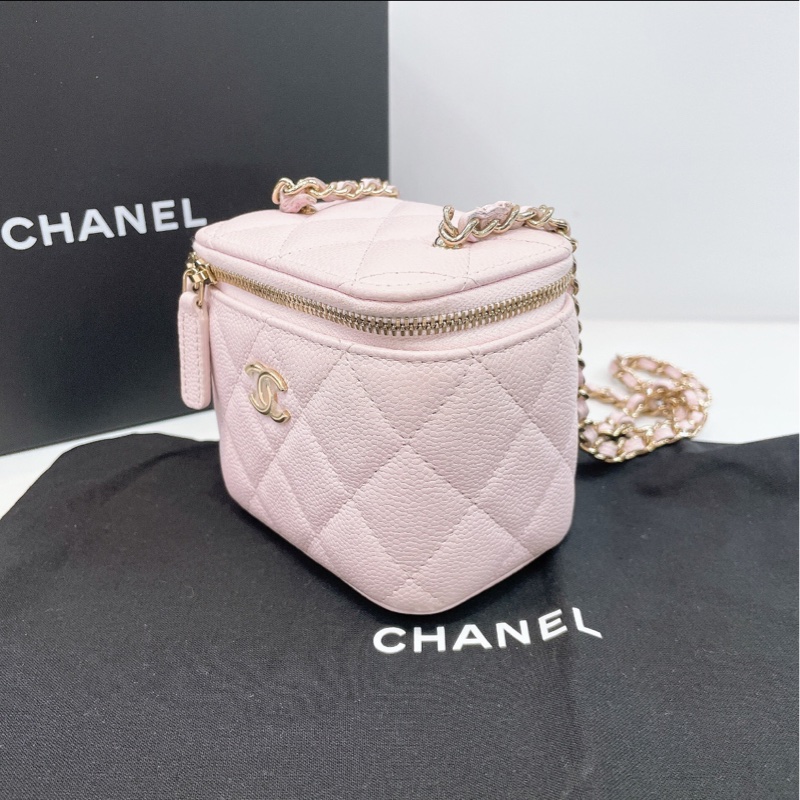 【全網最低價】 魚子醬方盒子 淡粉色 99新 接近全新-4