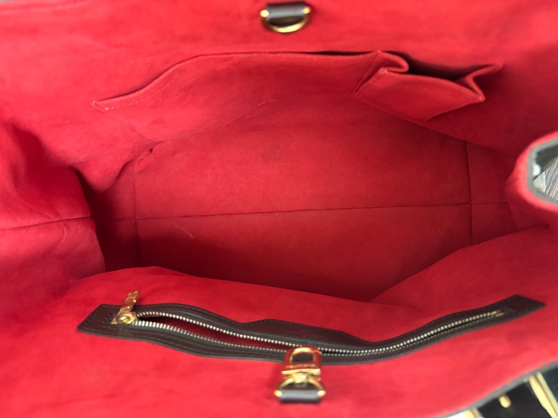 LV Hampstead MM 棋盤格帆布金牌肩背包-2