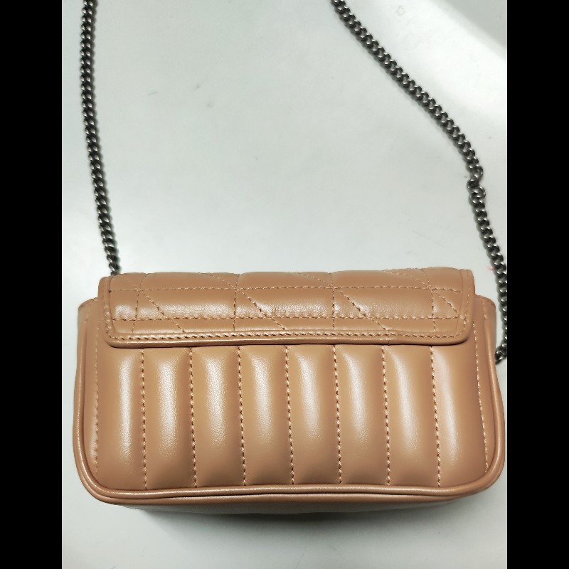 GUCCI GG Marmont小型絎縫肩揹包(玫瑰米色）-6