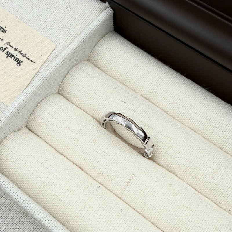 BVLGARI -  18K白金 Serpenti 戒指-0